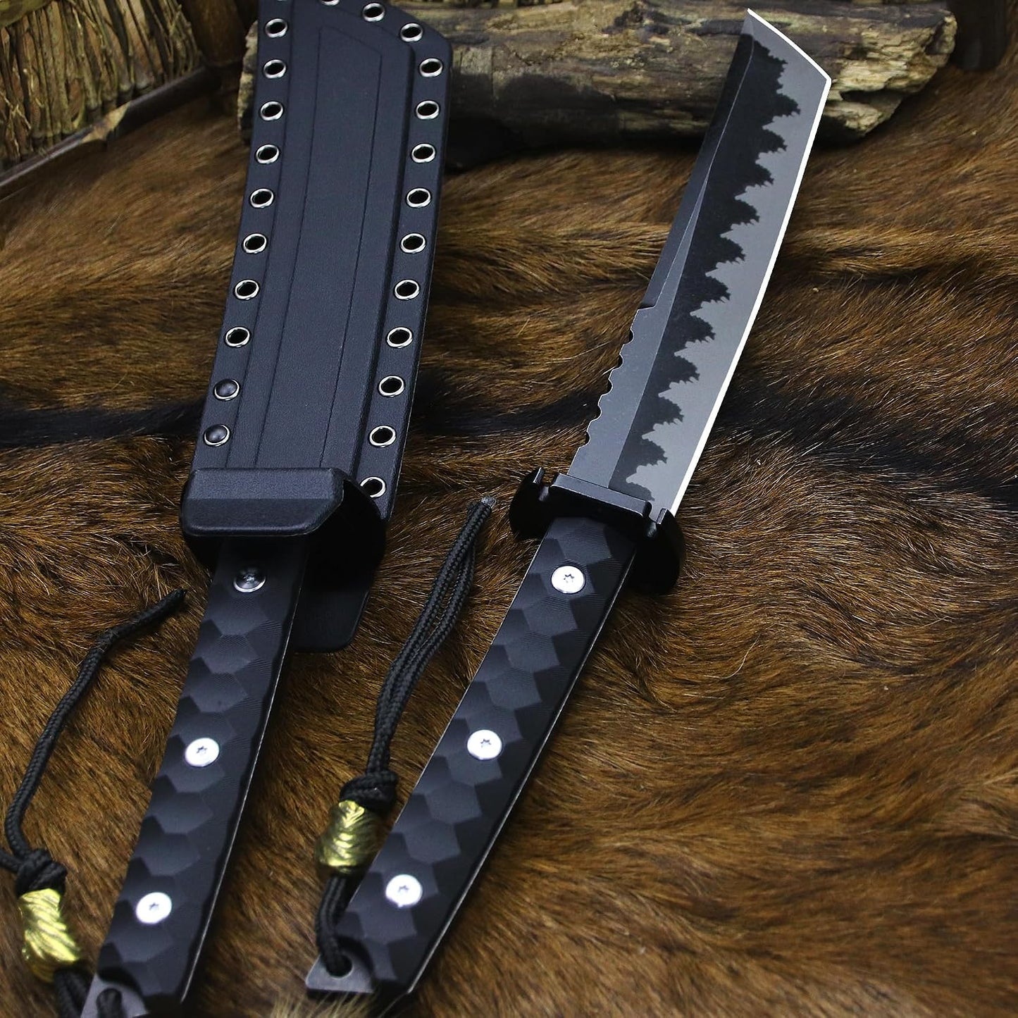 Cuchillo supervivencia estilo japonés 15.8" acero DC53
