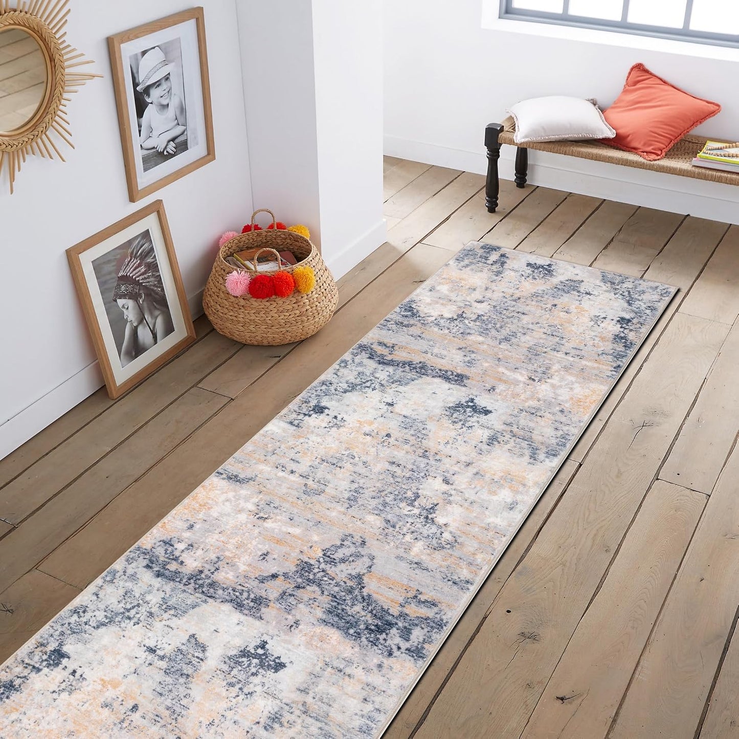 Alfombras cocina antiderrap lavables 2x8ft amarillo gris