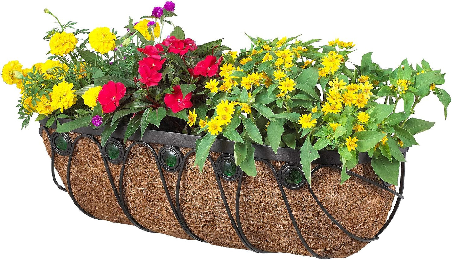 Plantero pared serie Arcadia Emerald 36pulg negro