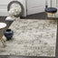 Alfombra envejecida 3x5ft color carbón/crema