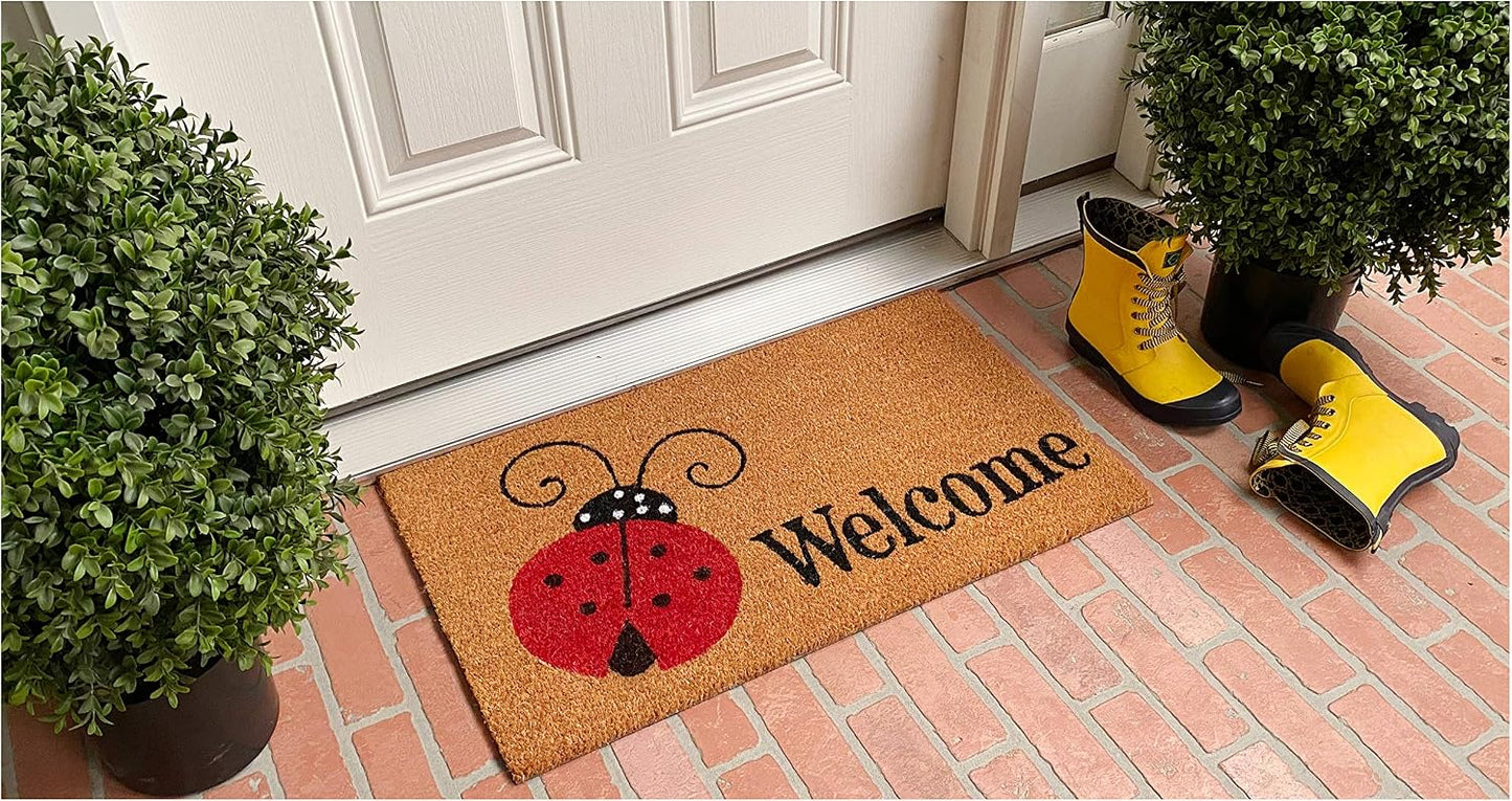 Felpudo bienvenida mariquita 24x36" multicolor