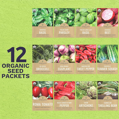 Pack 12 semillas jardín italiano orgánico albahaca