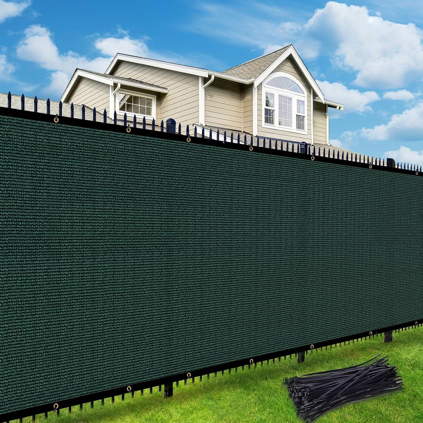 Rejilla valla privacidad 0.5x5ft malla resistente verde