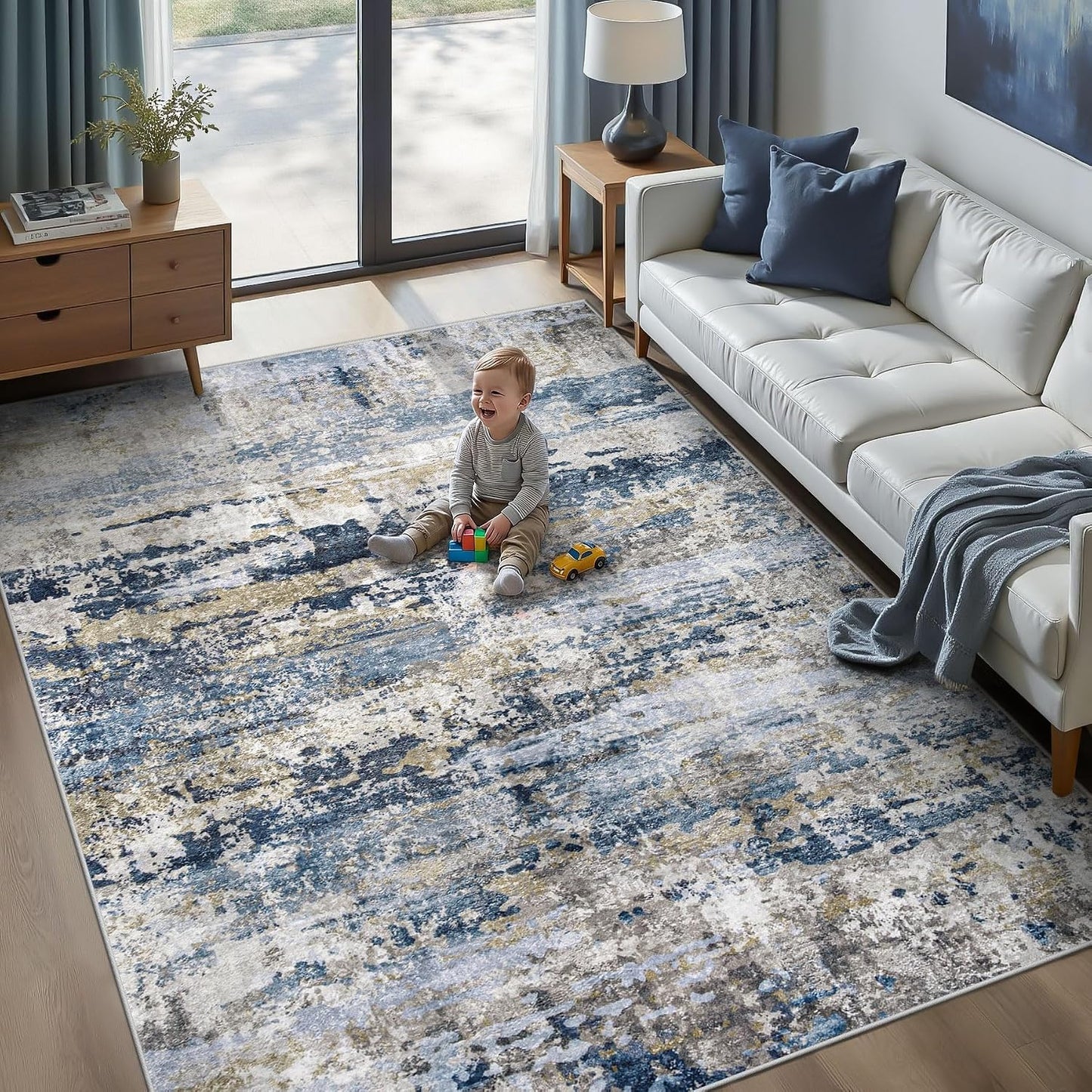 Alfombra 5x7ft para sala dormitorio antiderrap