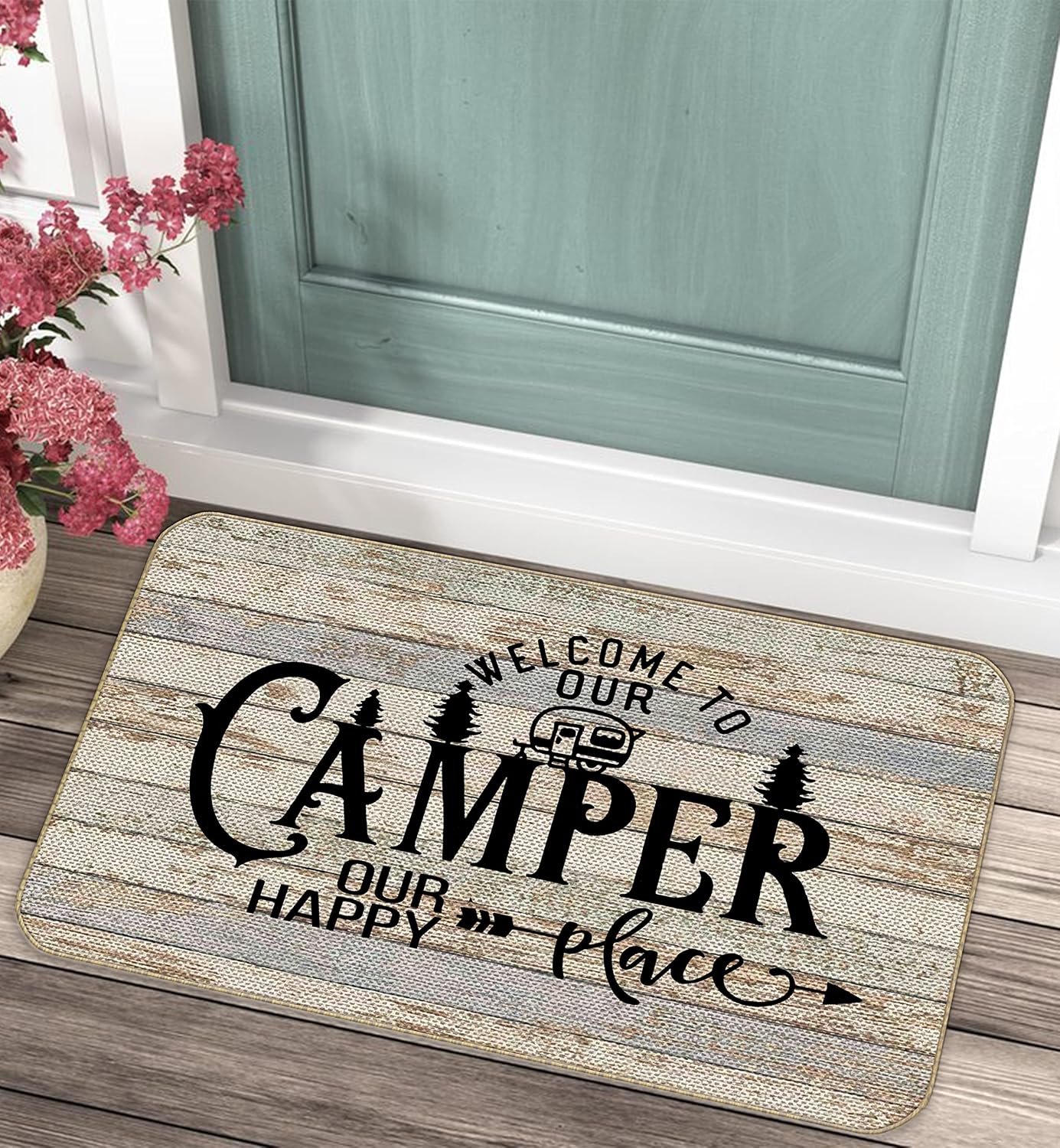 Alfombra RV 17x30 Camper Welcome to Our Happy Place