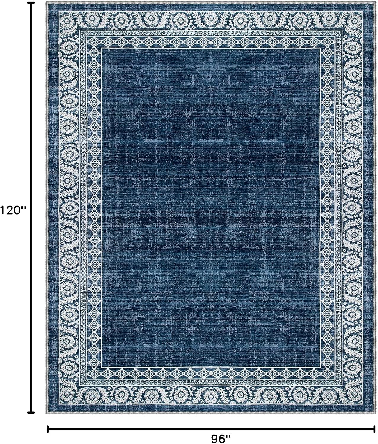 Alfombra 8x10 azul para sala dormitorio comedor lavable