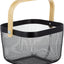 Cesta ducha multiusos malla gris mango bambú negro