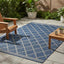 Alfombra plana tejida exterior impermeable geométrica