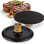 Prensa parrilla hierro fundido redonda 7.25pulg mango madera