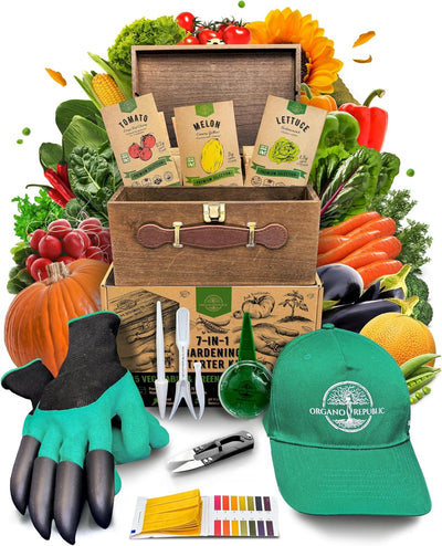 Kit 75 semillas jardín vegetales caja con suministros