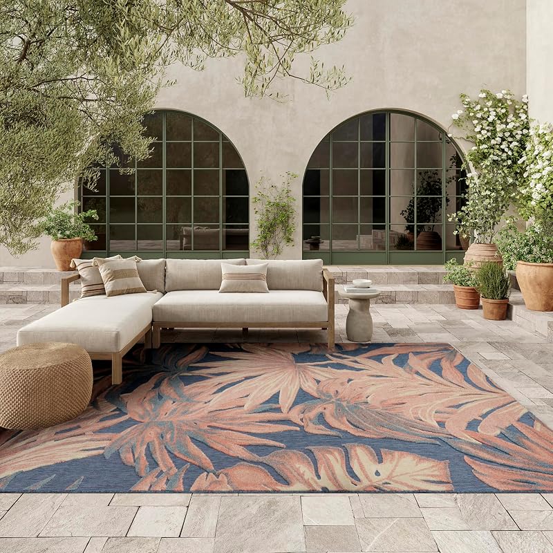 Tapete Aloha Blue Rose 7'10x10'6 Bed Room Living Room