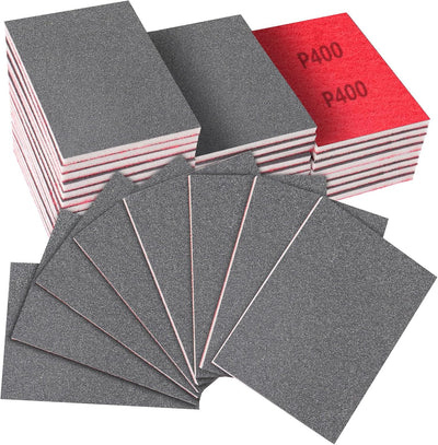 32 Pzas Esponjas Lijado 3x4pulg 400 Granos para Madera Metal