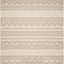 Alfombra 9x12ft Natura Beige y Marfil Lana Algodón Bohemio