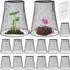 Cloche alambre para plantas 11x12pulg con estacas negro