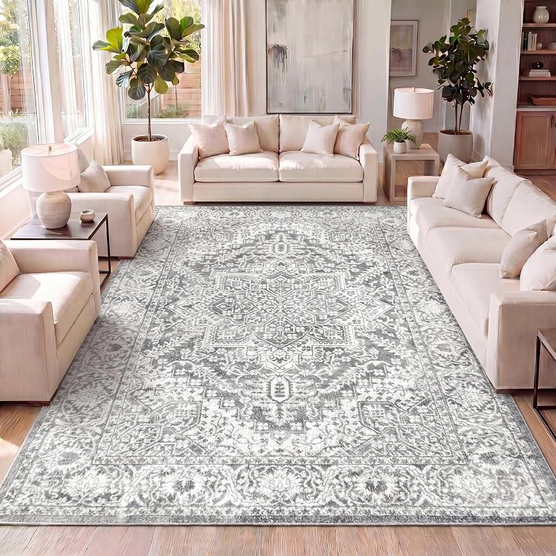 Alfombra sala cocina 8x10 gris claro campestre