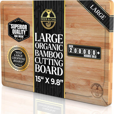 Tabla cortar bambú 38x25cm para carne y verduras
