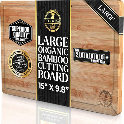 Tabla cortar bambú 38x25cm para carne y verduras