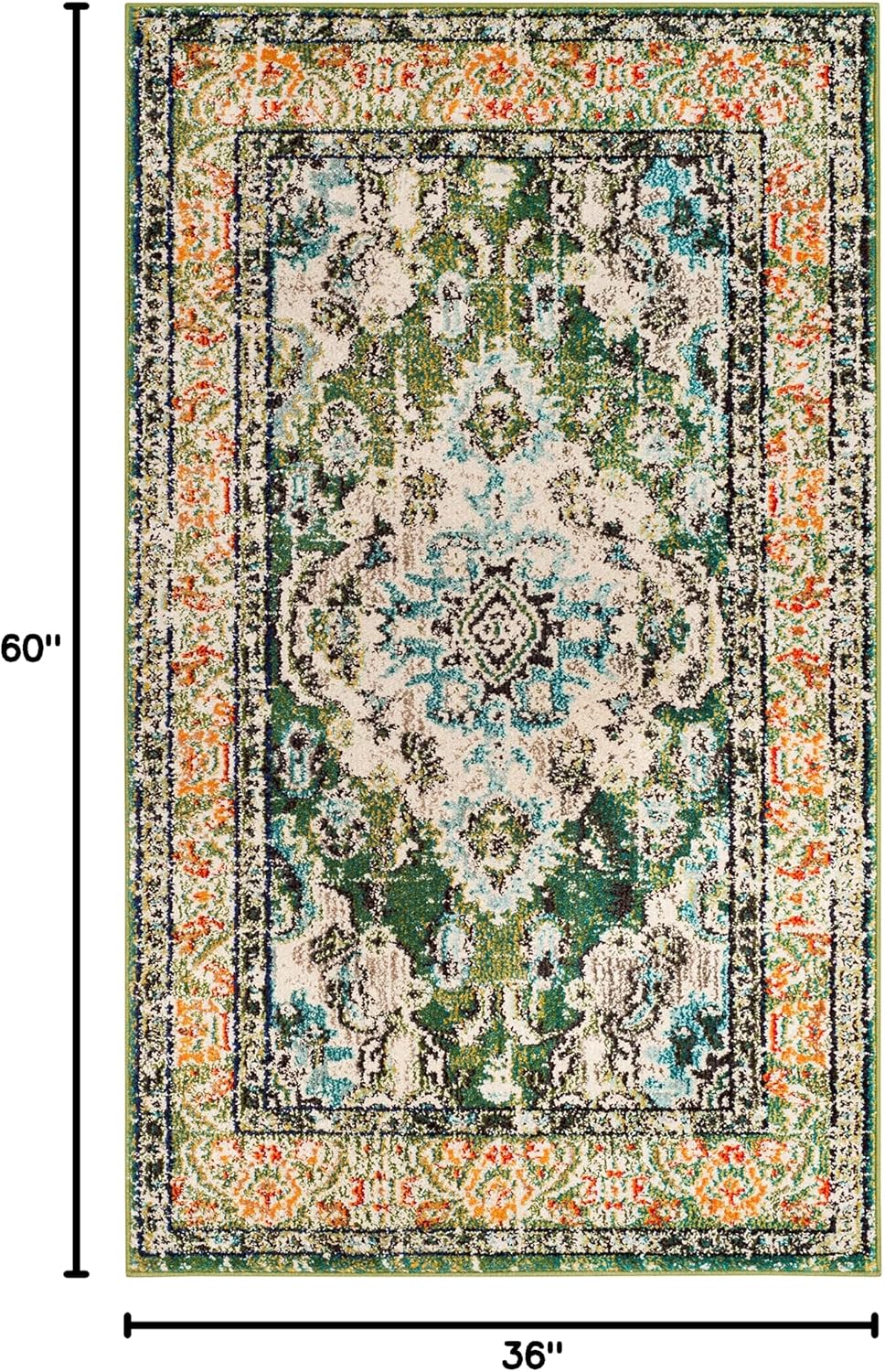 Tapete decorativo Monaco 3x5ft verde celeste sala