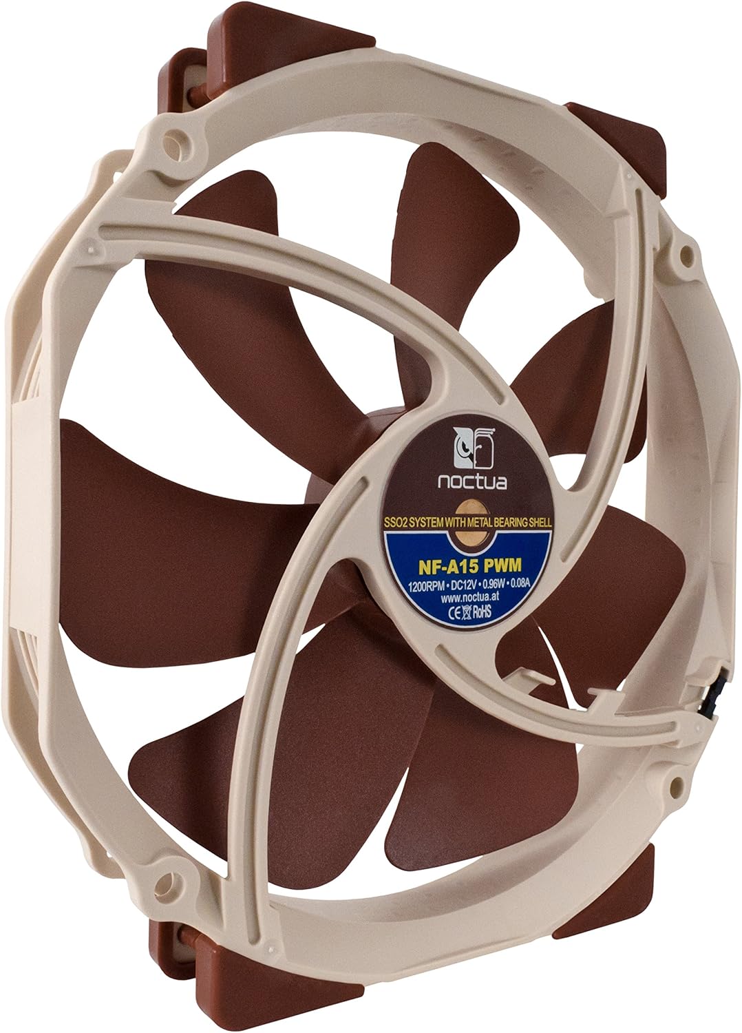 Ventilador silencioso 4 pines 5.512pulg marrón