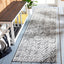 Alfombra pasillo Courtyard 2.3x8ft gris y negro lavable