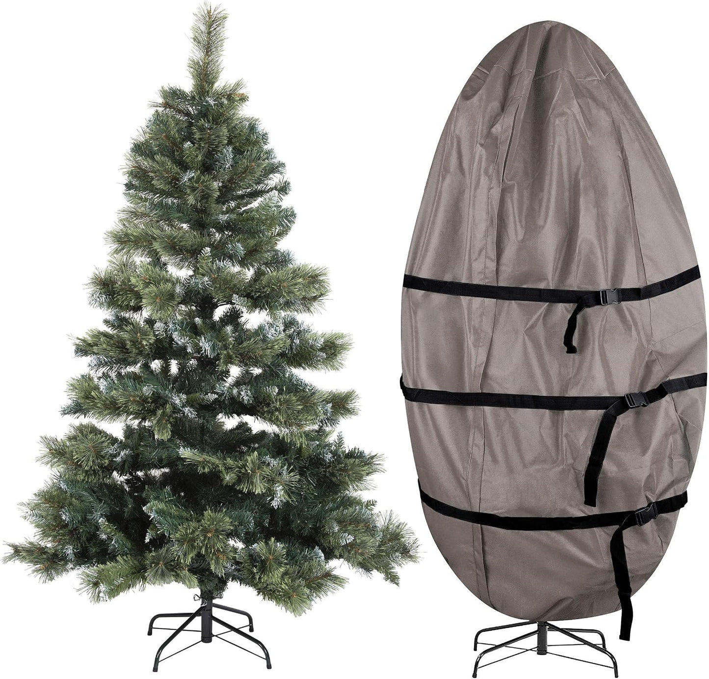 Bolsa almacenamiento árbol Navidad lona 9" gris