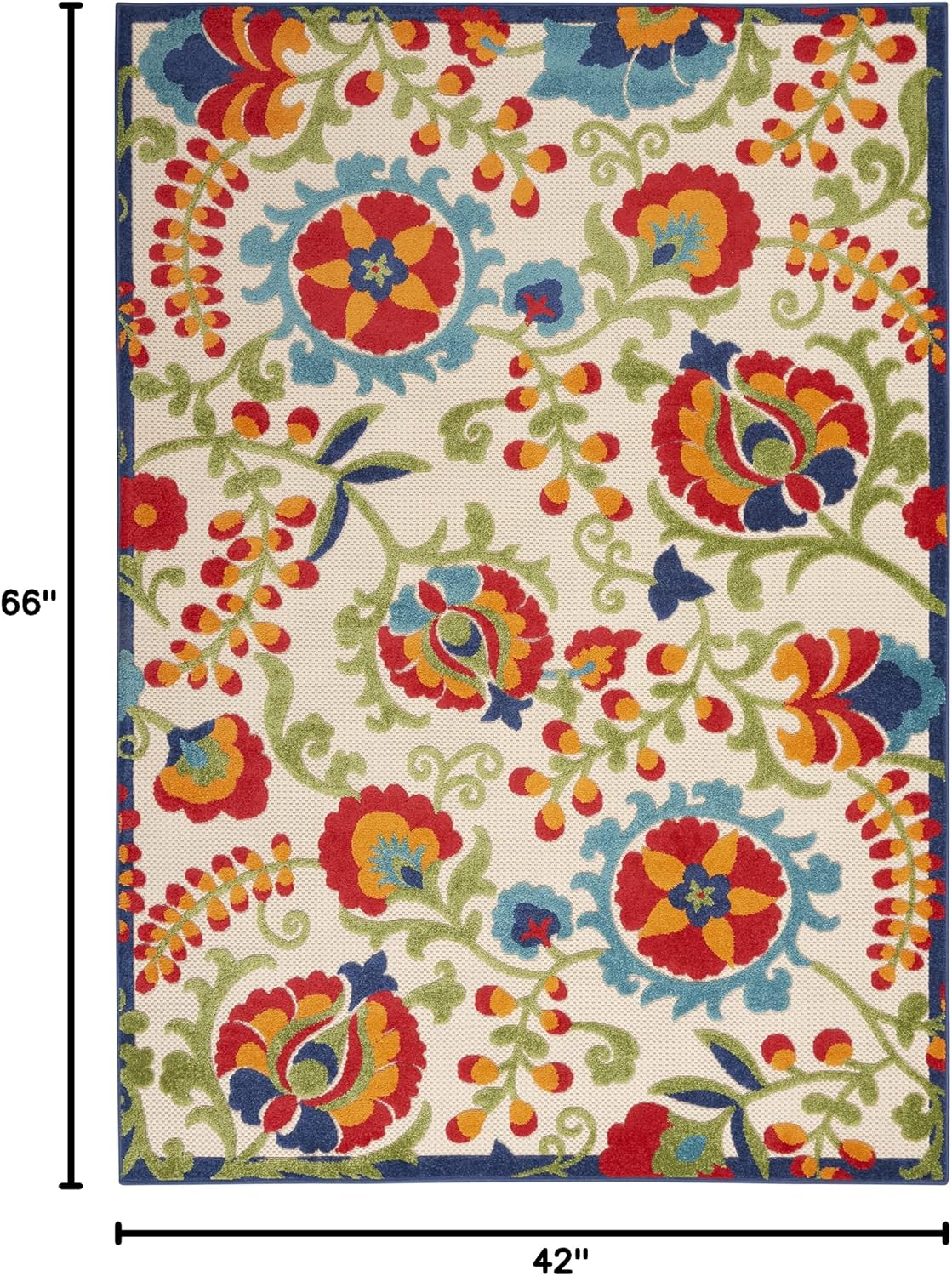 Alfombra área multicolor 3'6x5'6 dormitorio sala comedor