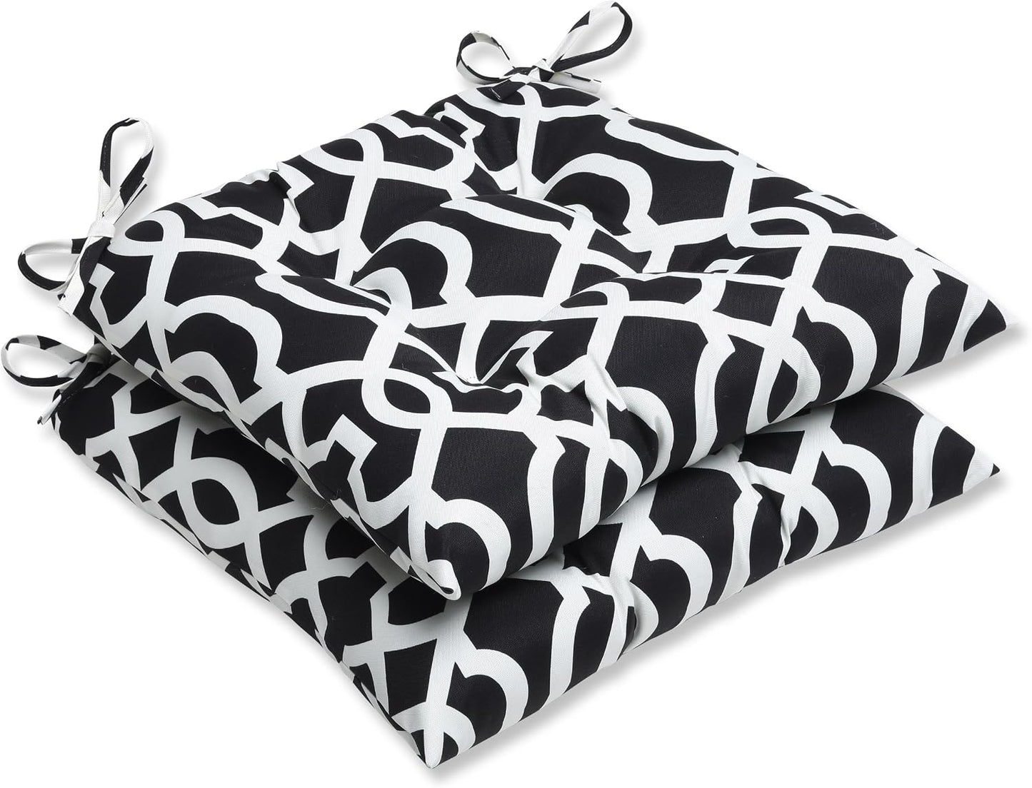 2 Pzas Cojín Silla Mimbre 18.5x19" Color Negro