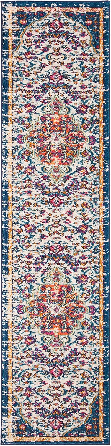 Tapete bohemio mad447a marfil naranja 2'2x6'
