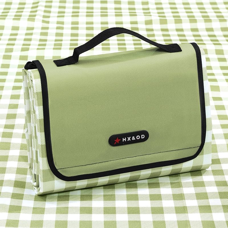 Manta picnic al aire libre 80x60pulg impermeable plegable verde