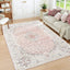 Alfombra 5x7pulg rosa vintage lavable antiderrap