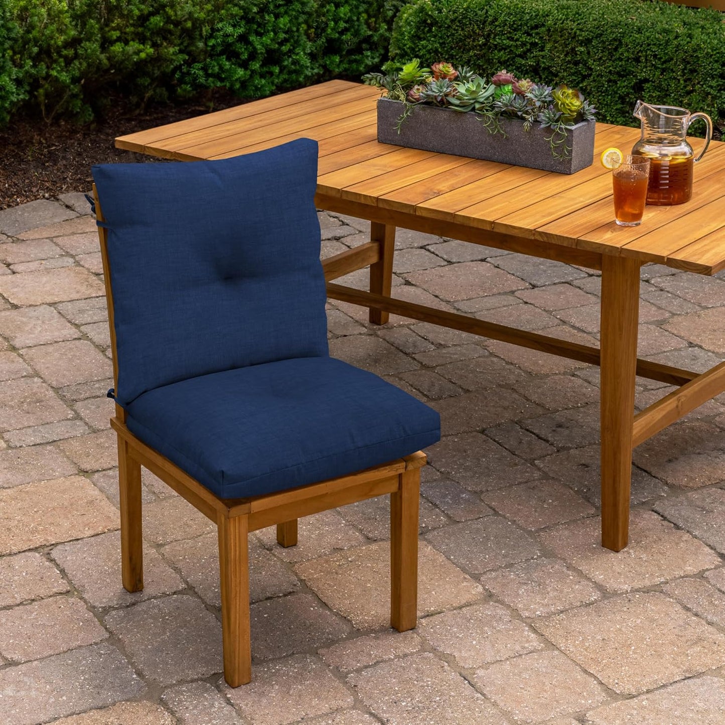 Cojín acolchado silla comedor 21x40pulg repelente agua