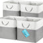 4 Pzas Cubos Almacenamiento 13x13" Plegables con Asas Tela