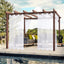 2 Cortinas transparentes blancas impermeables 54x108pulg