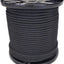 Cordón elástico poliéster negro 3/8pulg 500ft grado marino