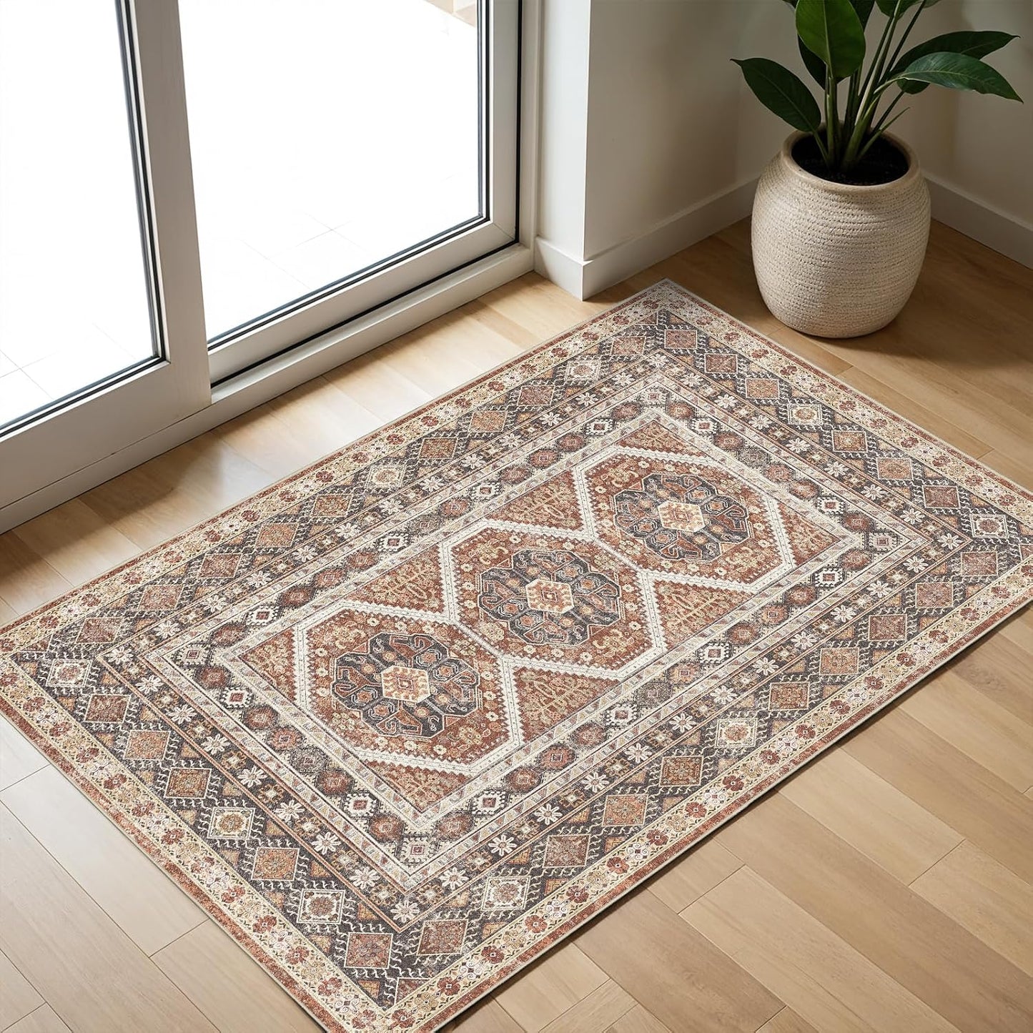 Alfombra antiderrap bohemia 2x3ft cocina vintage