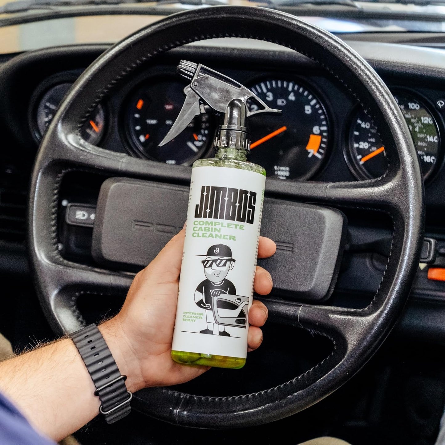 Limpiador cabina auto todo en uno para cuero tela alfombra 16oz