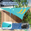 Toldo Vela Triangular HDPE 10x10x10' 95% UV Resiste Turquesa