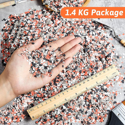 Chips decorativos para piso hormigón y paredes 1400g