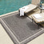 Alfombra área borde suave 3x3x5x3ft rectangular negro/marfil