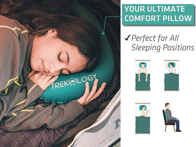 Almohadilla dormir inflable compacta ergonómica camping