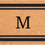 Felpudo monograma M 24x36pulg borde negro