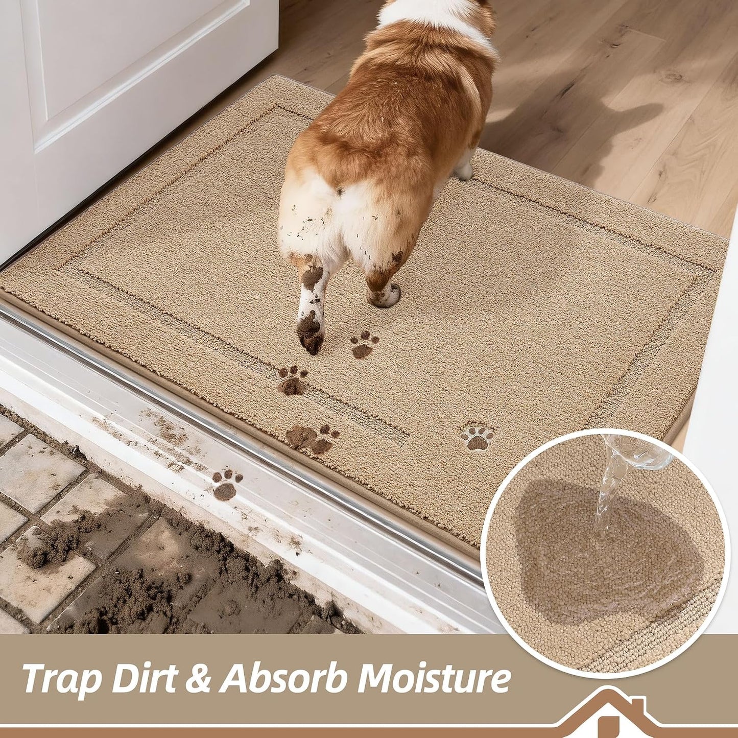 Alfombra antiderrap perros 20x32pulg lavable