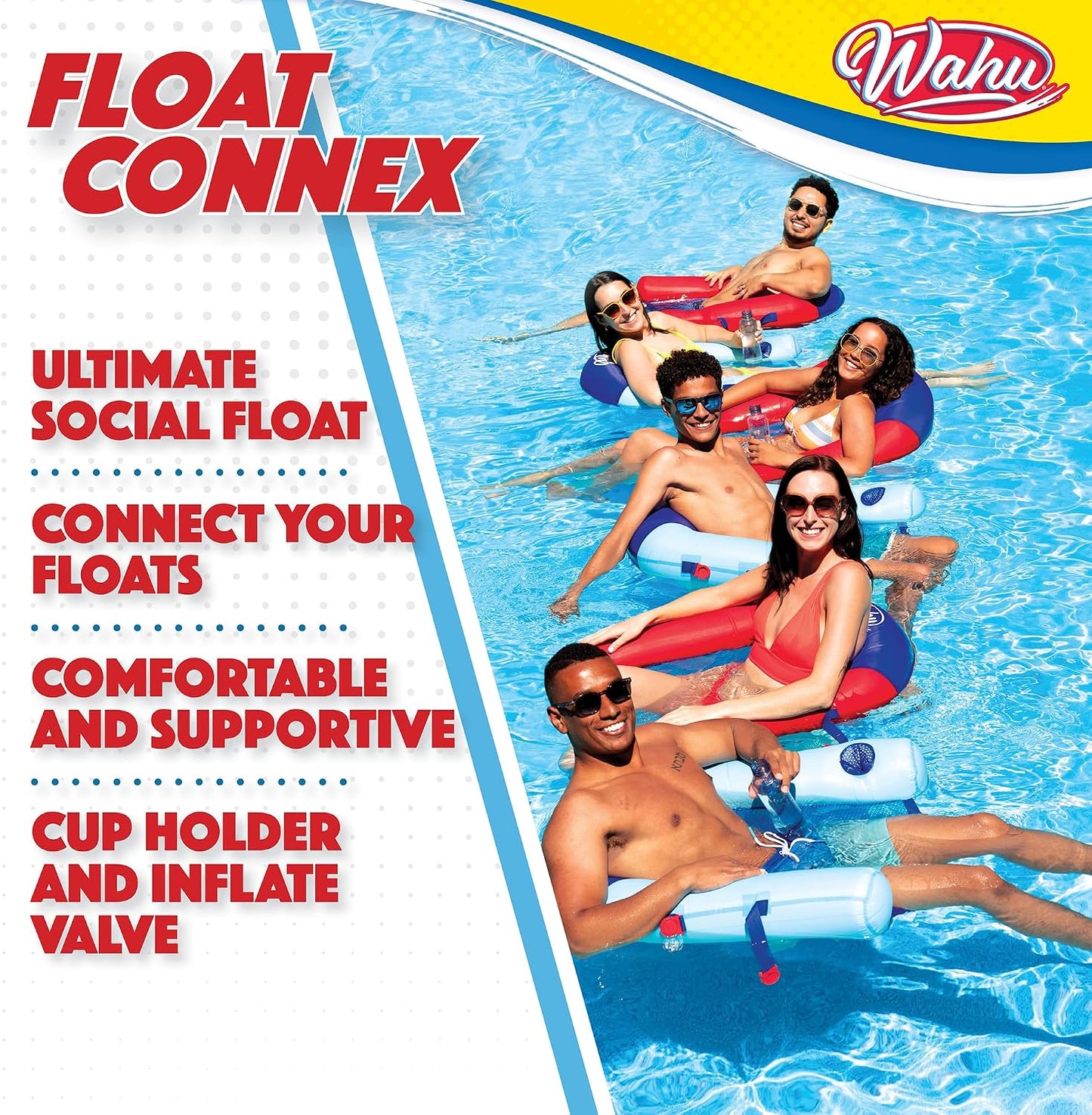Asiento flotante piscina con válvula inflado