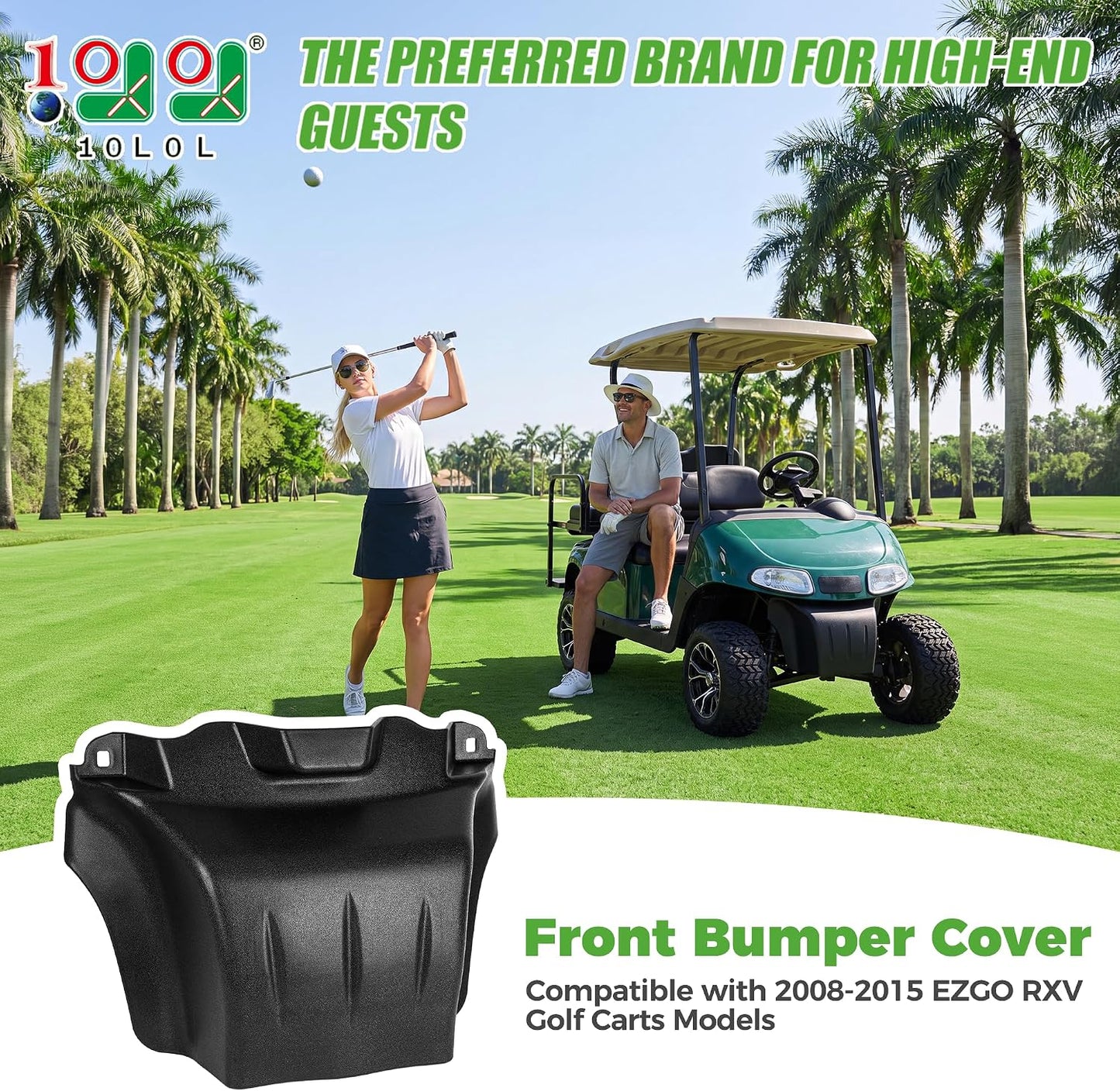 Cubierta parachoques delantero carrito golf EZGO RXV 2008-15