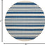 Alfombra decorativa redonda 2.7ft azul y beige