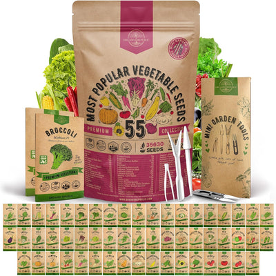 Surtido 55 semillas frutas verduras jardín hidroponía