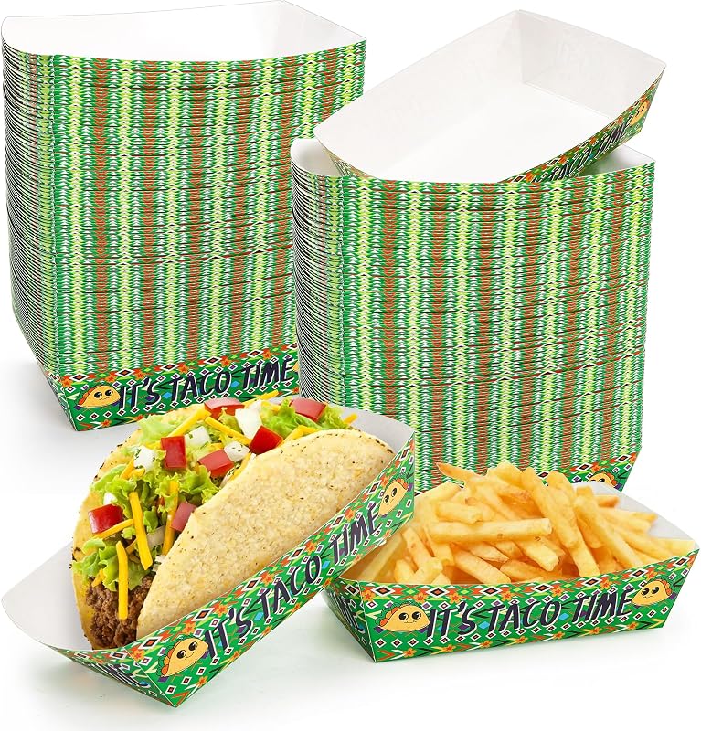 120 Bandejas Nachos 2lb Botes Tacos Bocadillos 5 de Mayo
