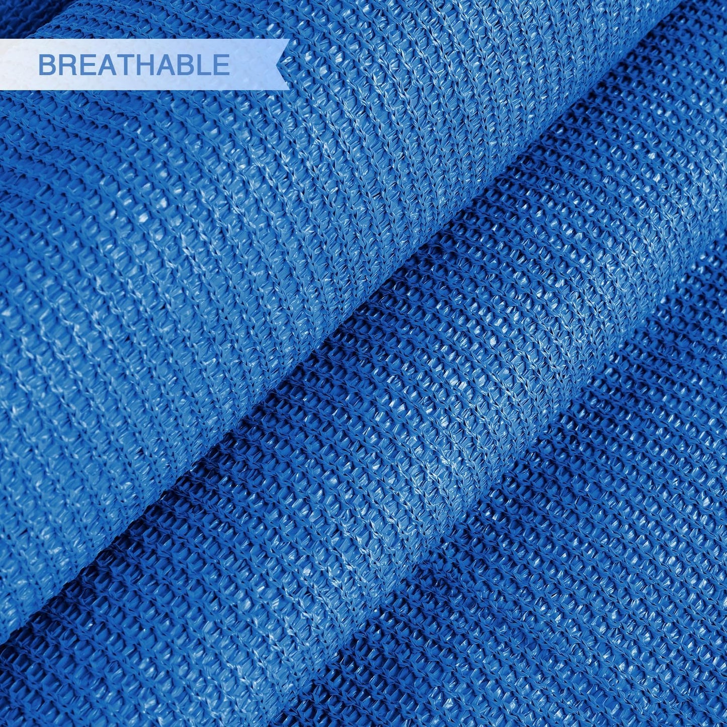 Toldo tipo vela poliuretano Azul protección UV