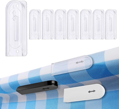 Clips soporte mantel transparente autoadhesivo 8uds