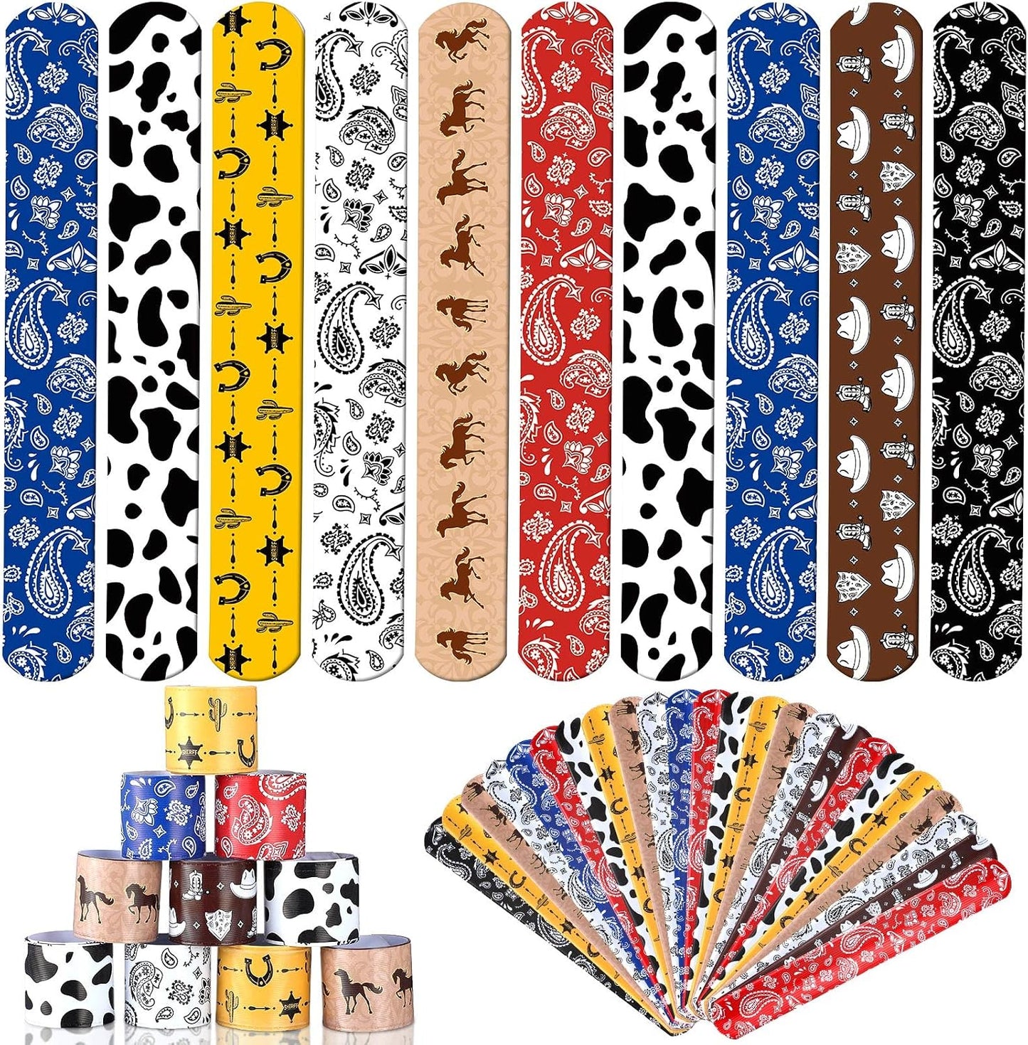 Pack 48 Pulseras Vaquero Fiesta 8 Estilos